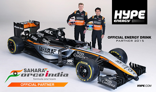 Hype Energy Drinks Begins A Partnership With Sahara Force India F1